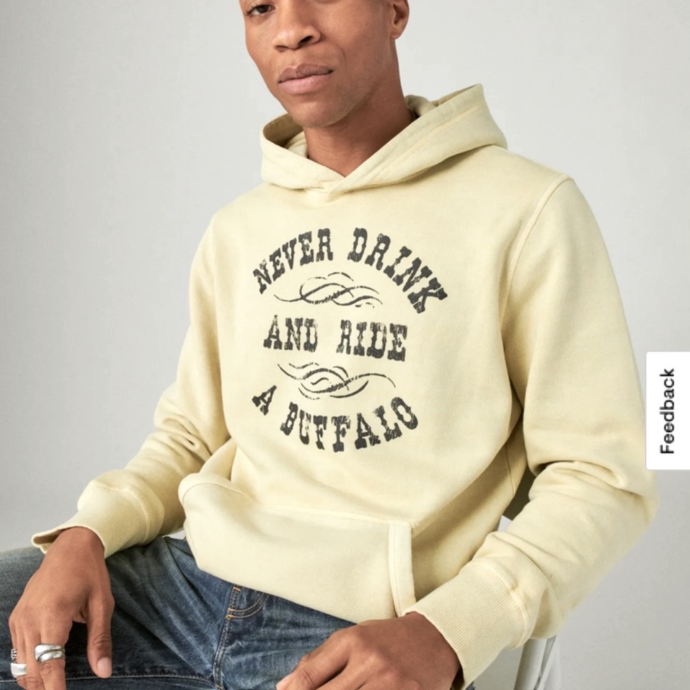 Lucky Brand NWT Yellowstone Never Drink Hoodie